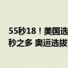 55秒18！美国选手大幅度刷新女子100蝶世界纪录 提高0.3秒之多 奥运选拔赛震撼表现