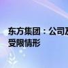 东方集团：公司及子公司在东方财务公司存款出现大额提取受限情形