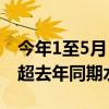 今年1至5月 全国水利建设投资和实施项目均超去年同期水平