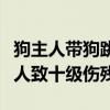 狗主人带狗跳舞未拴牵引绳，犬只乱跑绊倒他人致十级伤残