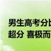 男生高考分比预估高80分抱奶奶大哭： 惊喜超分 喜极而泣