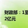 财政部：1至5月全国一般公共预算收入96912亿元