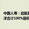 中国人寿：启航基金和国寿置业拟向国寿不动产转让北京万洋合计100%股权