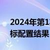 2024年第1期北京小客车家庭和个人普通指标配置结果