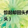 惊起却回头有恨无人省出自哪首诗（惊起却回头）