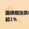 国债期货跌幅继续扩大，30年期主力合约跌超1%