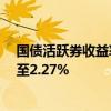 国债活跃券收益率转为下行 10年期国债活跃券收益率下行至2.27%