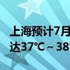 上海预计7月4日出梅：之后连续6天高温，可达37℃～38℃