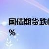 国债期货跌幅扩大，30年期主力合约跌0.25%