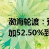 渤海轮渡：预计2024年半年度净利润同比增加52.50%到83.00%