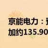 京能电力：预计2024年上半年净利润同比增加约135.90%至160.33%