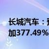 长城汽车：预计2024年上半年净利润同比增加377.49%到436.26%