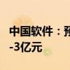 中国软件：预计2024年上半年净亏损2.5亿元-3亿元