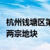 杭州钱塘区第二批拟出让下沙沿江和江东新城两宗地块