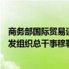 商务部国际贸易谈判代表兼副部长王受文在京会见联合国工发组织总干事穆勒