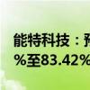 能特科技：预计上半年净利润同比下降76.78%至83.42%