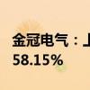 金冠电气：上半年净利润同比预增52.07%—58.15%