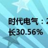 时代电气：2024年半年度净利润预计同比增长30.56%