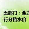 五部门：全力推进农业水价综合改革，积极推行分档水价