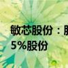 敏芯股份：股东华芯创投拟减持不超过1.4995%股份