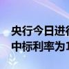 央行今日进行2516.7亿元7天期逆回购操作，中标利率为1.70%