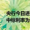 央行今日进行103.7亿元7天期逆回购操作，中标利率为1.70%