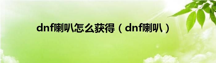 dnf喇叭怎么关掉（dnf喇叭怎么用的）