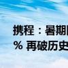 携程：暑期国内租车单日订单量同比增长50% 再破历史高峰