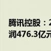 腾讯控股：2024年Q2营收1611.2亿元 净利润476.3亿元