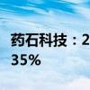 药石科技：2024年上半年净利润同比下降13.35%