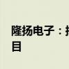 隆扬电子：拟投资不超过1.2亿元建设泰国项目