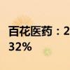 百花医药：2024年上半年净利润同比增长74.32%