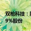 双枪科技：股东华睿泰信计划减持不超过2.99%股份