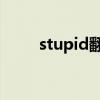 stupid翻译（foolish是什么意思）