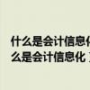 什么是会计信息化的初级阶段是会计信息化的基础工作（什么是会计信息化）