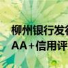 柳州银行发行0.5亿元同业存单 利率2.12%，AA+信用评级