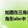 如图在三角形abC中角B等于角C（如图在三角形abc中）