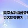 国家金融监督管理总局上海监管局同意浦发硅谷银行有限公司名称变更为：中文名称“上海科创银行有限公司”