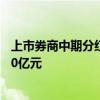 上市券商中期分红“朋友圈”大扩围，拟派现金额合计近130亿元