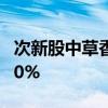 次新股中草香料竞价一度30CM跌停 现跌超20%