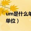 um是什么单位的是什么意思啊（um是什么单位）