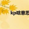 kp啥意思?（kp是什么意思很污吗）