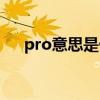 pro意思是什么意思啊（pro是啥意思）