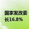 国家发改委：前8个月设备工器具购置投资增长16.8%