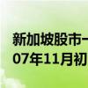 新加坡股市一度涨0.5%至3,644.59点，创2007年11月初以来高位