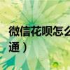 微信花呗怎么开通最新方法（微信花呗怎么开通）