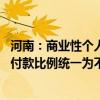 河南：商业性个人住房贷款不再区分首套、二套住房 最低首付款比例统一为不低于15%