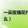 一朵玫瑰花代表什么数字（一朵玫瑰花代表什么）