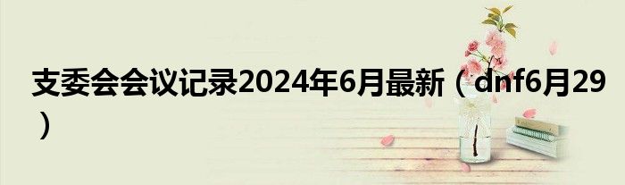 支委会2024年8月会议记录（支委会2024年1月份会议内容）