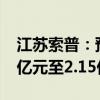 江苏索普：预计2024年前三季度净利润1.85亿元至2.15亿元